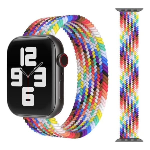 Apple Watch-kompatibelt ARMBÅND Elastisk REGNBUE 38/40/41 mm MultiColor -