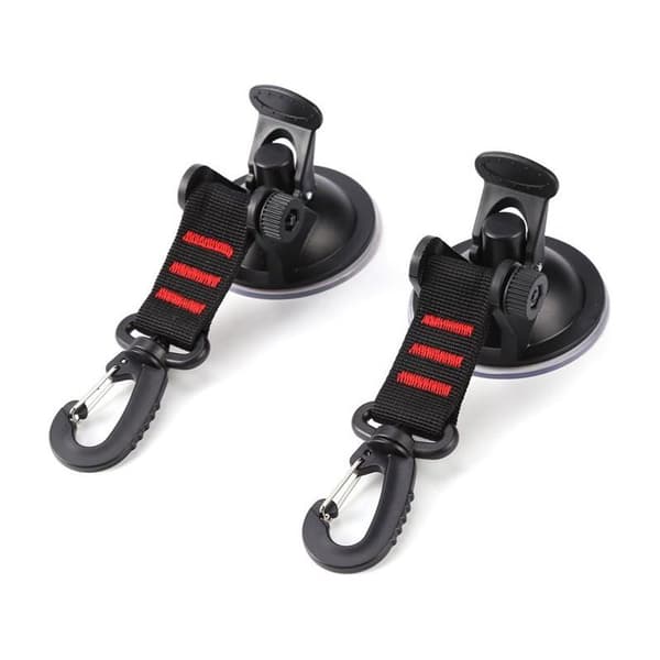Suction Cup Anchor - AIMOONSA - 4 pieces - Mooring Hook - Double Suction Cup 10 kg - Red