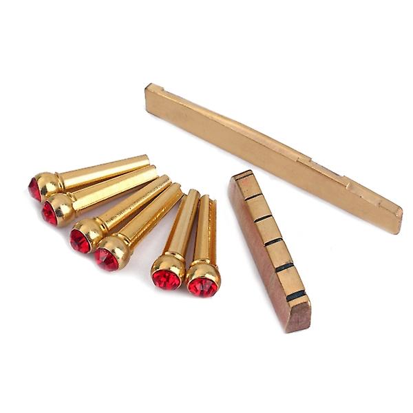 Bro Guitar Akustisk Guitar Bro Guitar Messing Bro Guitar Bro Dele Rød Red