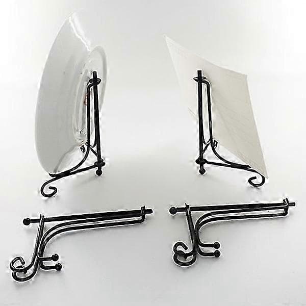 (4-pack) Iron display stand, easel plate display photo holder, displays picture frames, cookbook