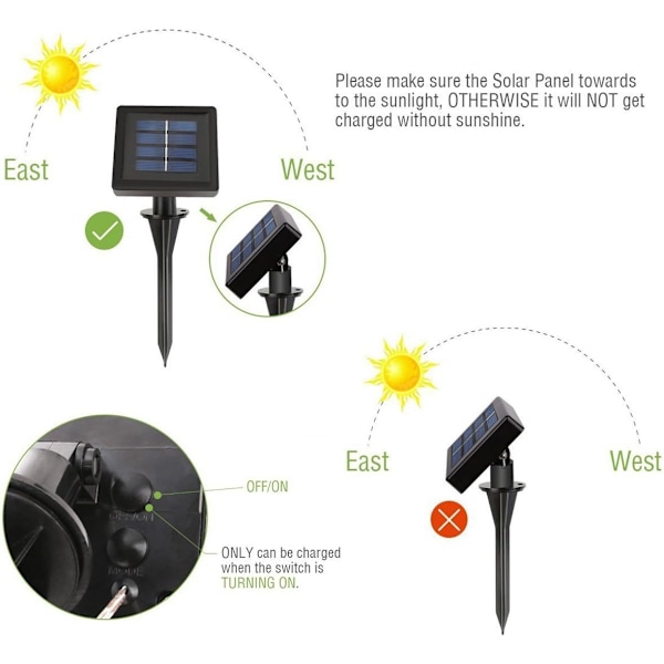 Udendørs Solcellelys Rør, 10M 100 LED Rør Solcellelysstreng, 8 Tilstande Kobbertråd PVC Reb Vandafvisende til Haver, Juletræ