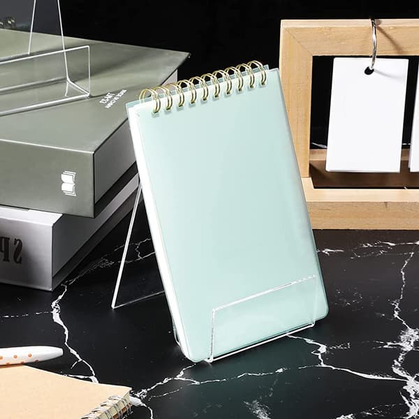 (Clear-Small) 1 Pack Acrylic Book Stand Clear Book Stand Easel H