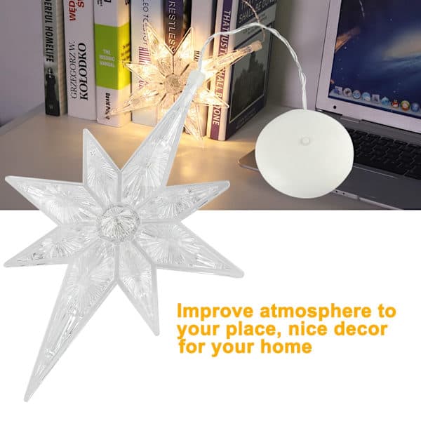 Battery-powered Christmas lights for windows, warm light with easy installation and low power consumption, reusable design LED hanging
