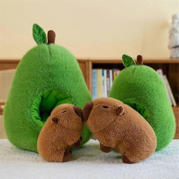 Avocado Capybara Plyslegetøj Realistisk Capybara Tøjdyr 35cm(f2)