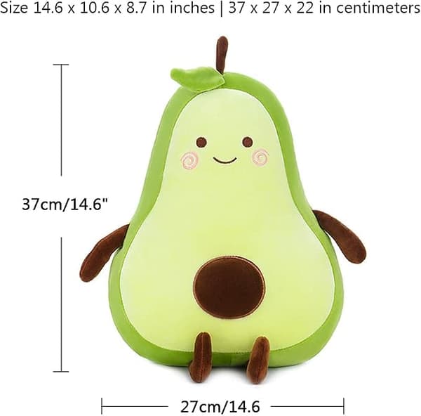Kosedyr Avokado 38 cm Plysjleker Myke Krambare Puter Gaver til Barn Gutter Jenter, 38 cm