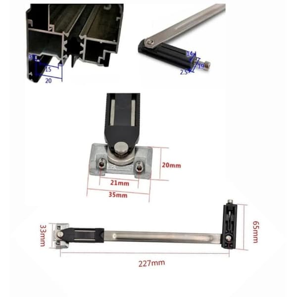 Stainless Steel Window Restrictor - Drill-Free Locking - Compatible with uPVC, Aluminum - Window Wind Stop