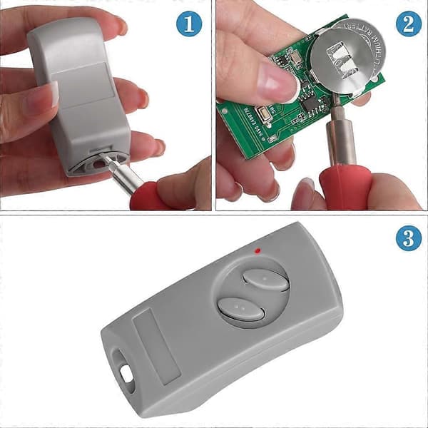 2-pack Garage Door Opener Remote Control for RSE2-433, RSC2-433, RSZ1-433, Handheld Transmitter 433MHz
