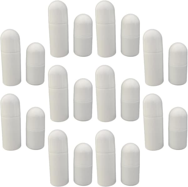 20 st eterisk olja rullflaskor set 30 ml 50 ml tomma bärbara glas roll-on påfyllningsbara för resor och personlig vård