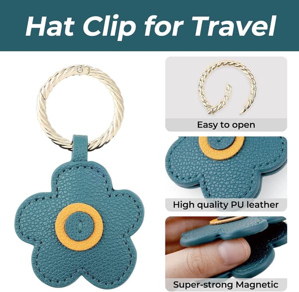 1 stk. PU-læder rejsemagnetisk hatteclips egnet til rejsetasker,