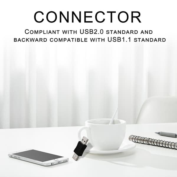 Sodial(r) Usb A han til han stik adapter sort-dt