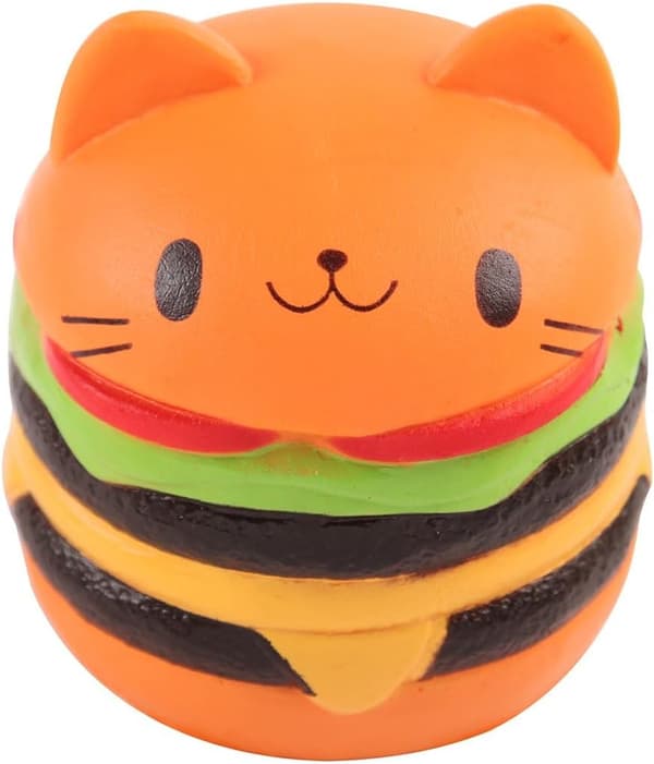 4,5 tommer Sakte Stigende Katte Hamburger Brød Samling Leketøy Hamburger Hamburger