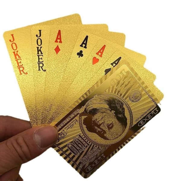 Kortspil - Spillekort - Poker - Guld