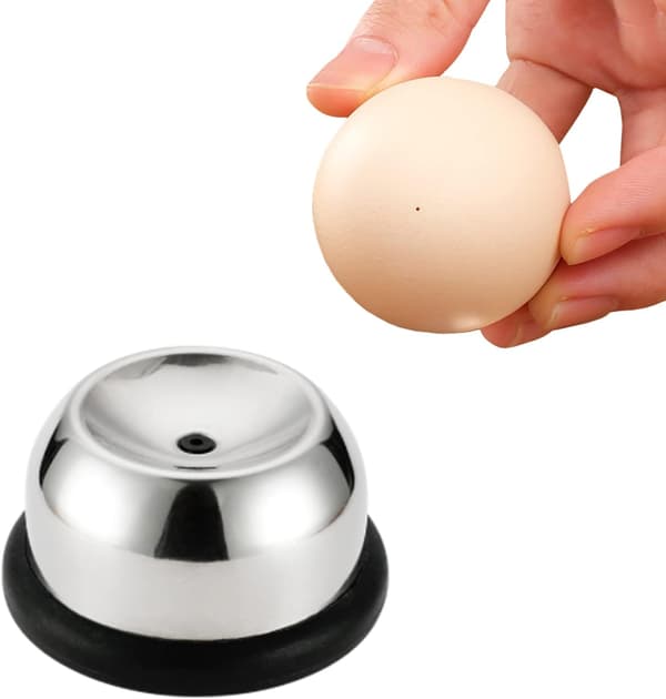 Eggåpner Egghullstanser, Halvautomatisk Eggeskallhullstanser i Rustfritt Stål (Rustfritt Stål)
