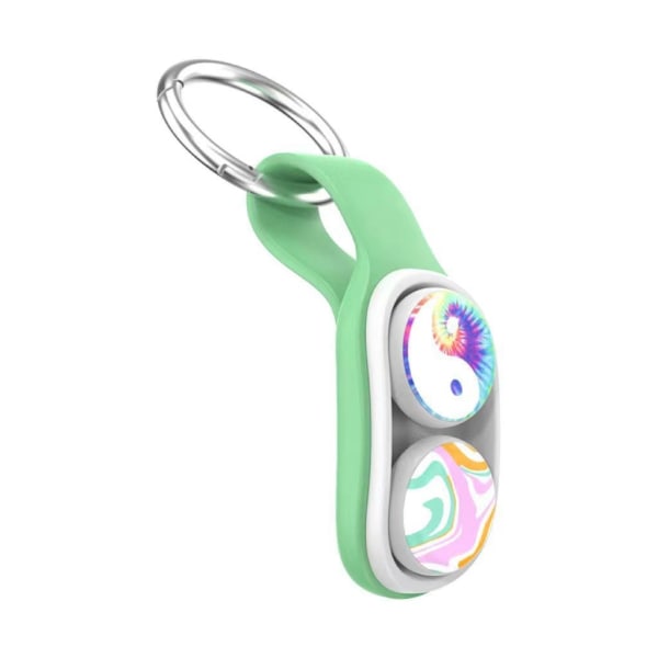 2st silikonmagnet Fidget Nyckelring Leksaker Fidget Stress Relief Stretchy Popping Tube Leksaker Grön och Blå Färg