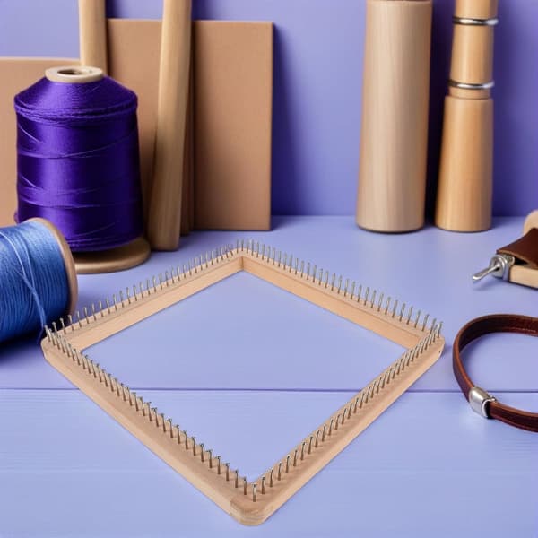 Square Wooden Knitting Loom for DIY Crafts, Suitable Knitting Loom Tool for Beginners
