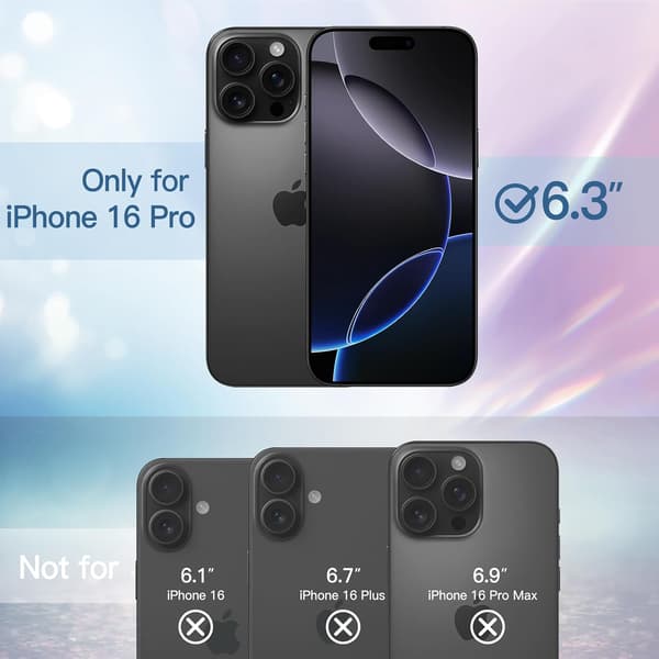 Glitterdeksel til iPhone 16 Pro 6.3-tommer, Bling Glitrende Støtsikkert Telefondeksel, Søtt Glitrende for Kvinner og Jenter (Rosa)