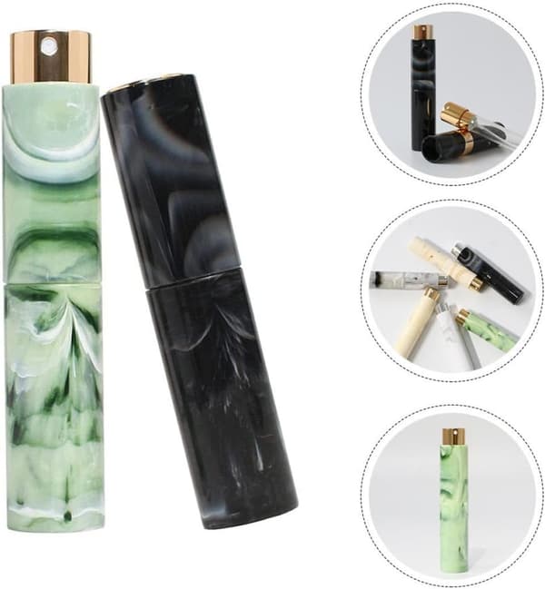 2 stk 10 ml mini parfymesprayflasker påfyllbare plastunderpakninger for reise og essensielle oljer