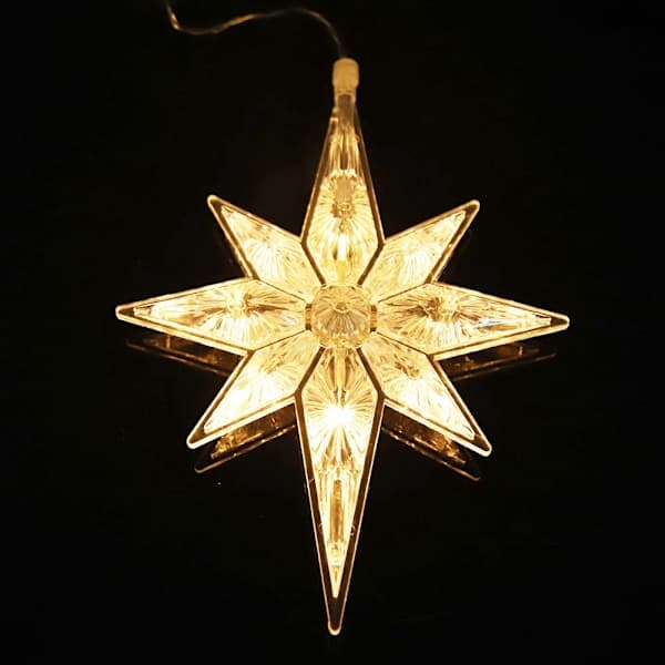 Battery-powered Christmas lights for windows, warm light with easy installation and low power consumption, reusable design LED hanging
