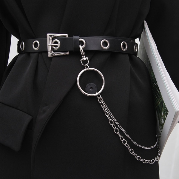 3 STK Dame Punk Cross Brodering Skirt Skolepige plisseret højtaljet gotisk mininederdel med bælte-dame blonder