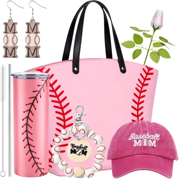 6 stk. baseballmor-gaver til kvindefest Pink