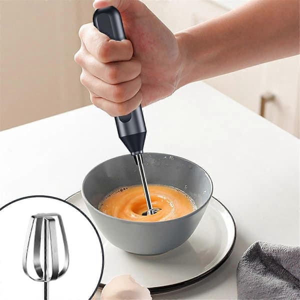 Elektrisk håndmixer, piskeris i rustfrit stål, ledningsfri stavblender, 3 hastigheder