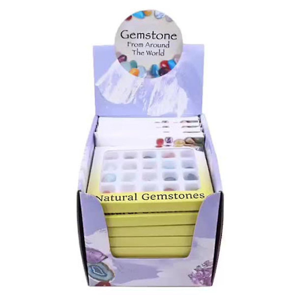 20 st Naturliga Kristall Ädelstenar Polerade Healing Chakra Stenar Kollektion Populära Stenar Dekoration C