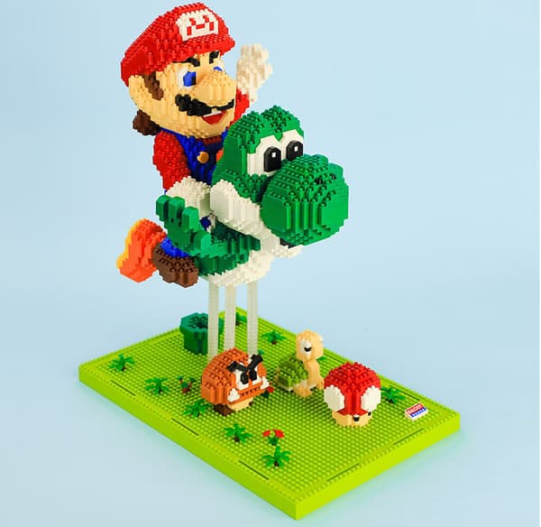 Flying Super Bros Mario Block Micro Byggsten Tecknad Anime*-F2-
