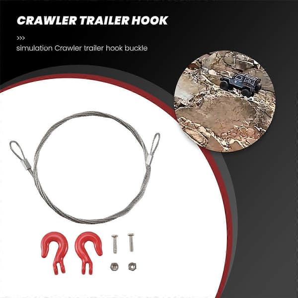 1/10 RC bil Crawler Stållina med Krokar til SCX10 Wraith Axial D90 Legetøjsdele
