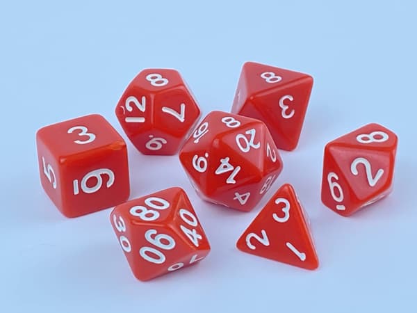 7 x 7 (49 stykker) Polyedriske terninger 7 farver Rollespil terninger Spil