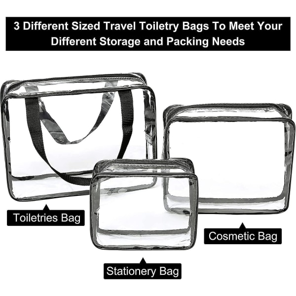 Transparent Tote Bag Gennemsigtig Skuldertaske Rejs Taske Klar Tote Bag Rejsetaske Pvc Toilettaske Rejse Organizer Taske, Opfylder Stadion Standard