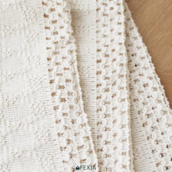 1 pc Boho Macrame Table Runner with Tassels 183 cm Long Cream Table Runner for Farmhouse Home Decor Table Runner for