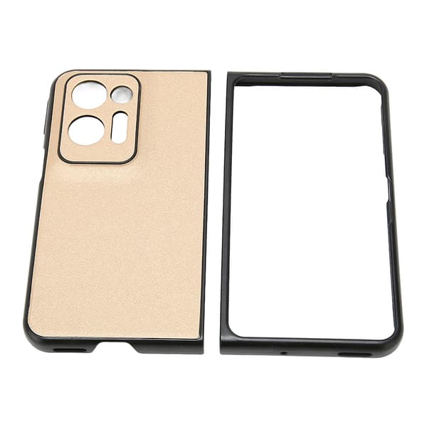 Yellow Foldable Phone Case for Oppo Find N2 - Stylish Striped Design, Full Protection