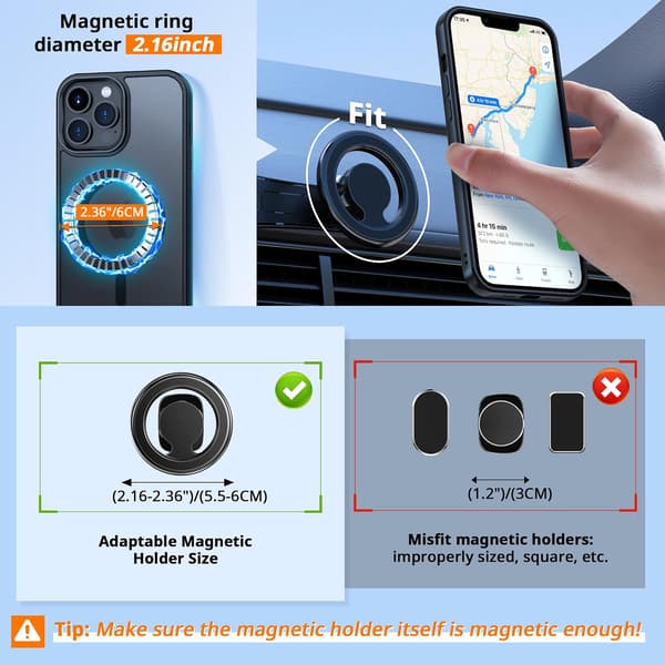 Magnetic Case for iPhone 13 Pro Max 6.7 inch - MagSafe Compatible, Slim Anti-Fingerprint TPU Shell