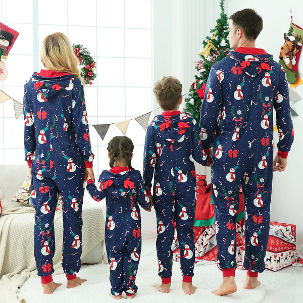 Förälder-barn Familjekläder Jul Pyjamas i ett stycke Vår och höst Förälder-barn Pyjamas Hemkläder12mbaby 12m baby