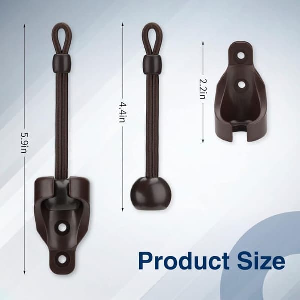 Coolaroo Shade Repair Kit - 2-Pack End Loop Buckles for Outdoor Roller Blinds - Brown