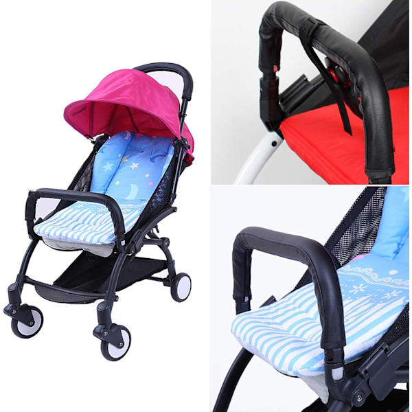 58cm Leather Handle Cover for Stroller, Stroller Handle Cover, Stroller Handle Cover, Stroller Handle Cover, Removable Armrest Handle