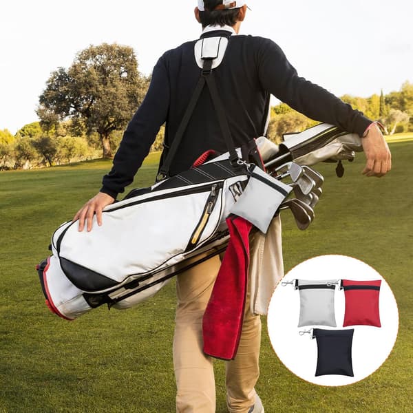 3 stk. golf-tee-vesker for menn og kvinner (svart,