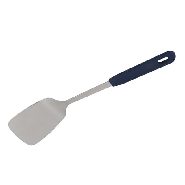 304 rustfritt stål hullsleiv/stekespade med silikonhåndtak (uten hull)