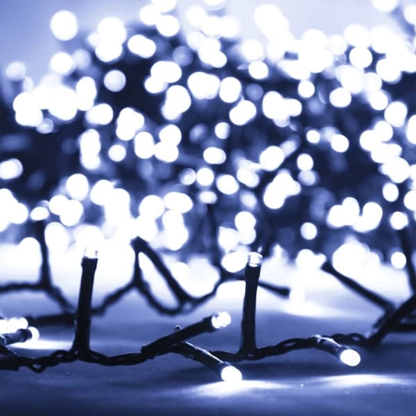 vidaXL Compact Light String with 400 LED Cold White 13 m PV 440 Cold white and dark green 440 Cold white and dark green