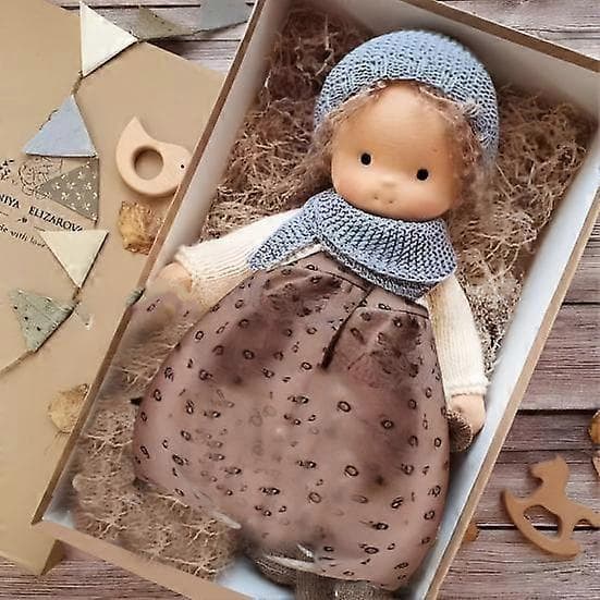 Håndlavet Waldorf Dukke 30 cm Bløde Strikkede Dukker Søde Piger Plys Legetøj