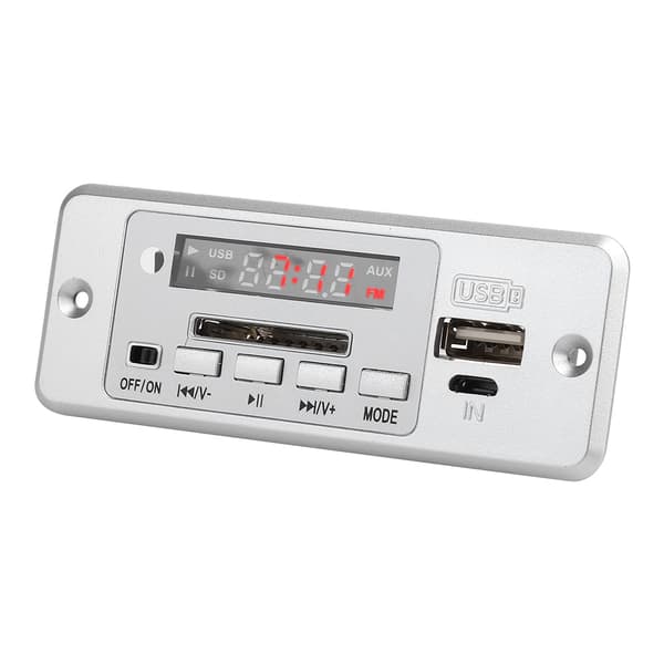 5V MP3 Audio Decoder Module USB FM Radio MP3 Decoder Board Music Player with Power Amplifier Silver