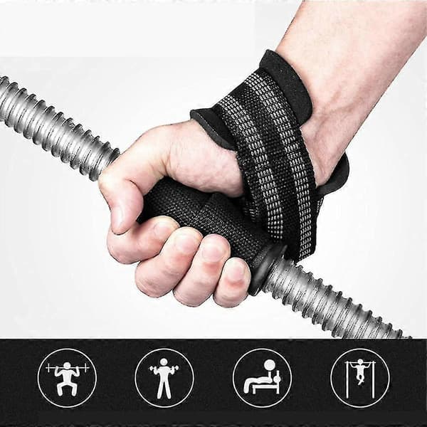 Dragremmar, styrketräning, lyftremmar, handledsbandage, draghjälpmedel (vadderade) för styrka