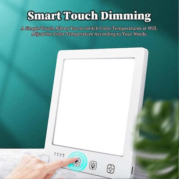 Therapy Natural Full Spectrum Light, UV-Free LED, Adjustable Brightness, Wake-Up Light & Daylight for Home Office US Plug