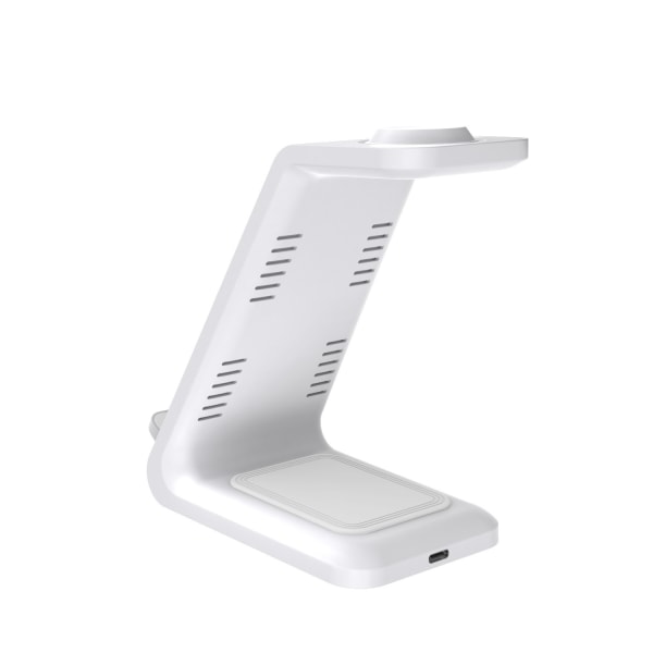 3 i 1 ladestasjon for iPhone, trådløs lader for iPhone 14 13 12 11 X Pro Max & Apple Watch - ladestativ Dock for AirP