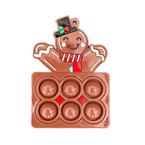 Tegneserie Jule Nøglering Push Boble Nøglering Anti-stress Blødt Legetøj Chokolade Mand