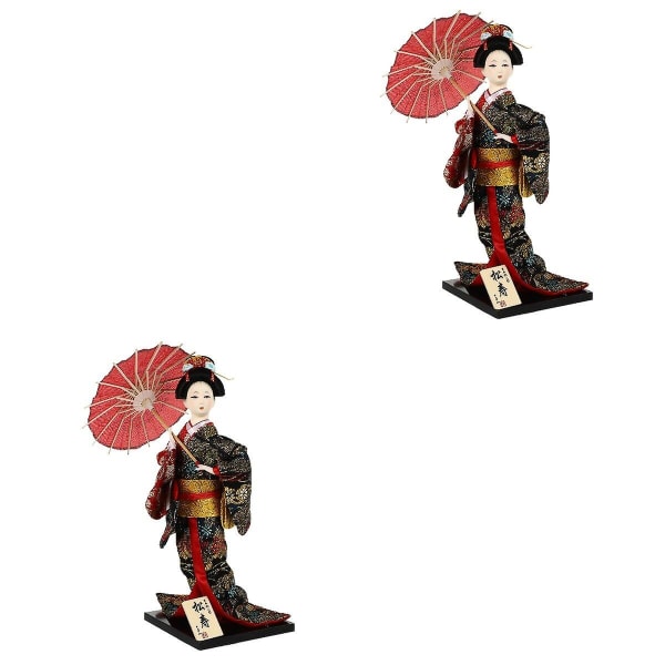 3 st Japanska Geisha Oriental Dockor Dekorativa Geisha Dockor Figuriner Skrivbordsdekoration 2 st 31X17X17CM 2pcs 31X17X17CM