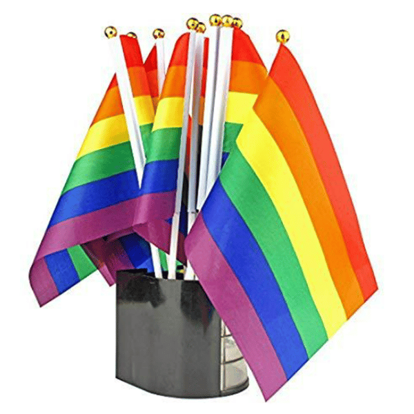 50 stk. prideflagg liten miniflagg bæreflaggstang Amerika