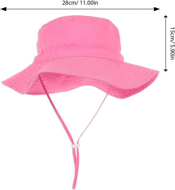 2 stk. solbeskyttende bøllehat justerbar 48-50 cm PP polyester