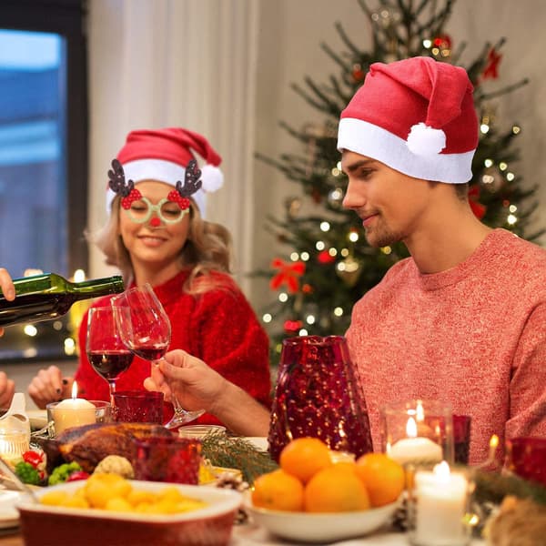 4 st julglasögon och 4 st tomteluvor set tomteluva hatt Pa
