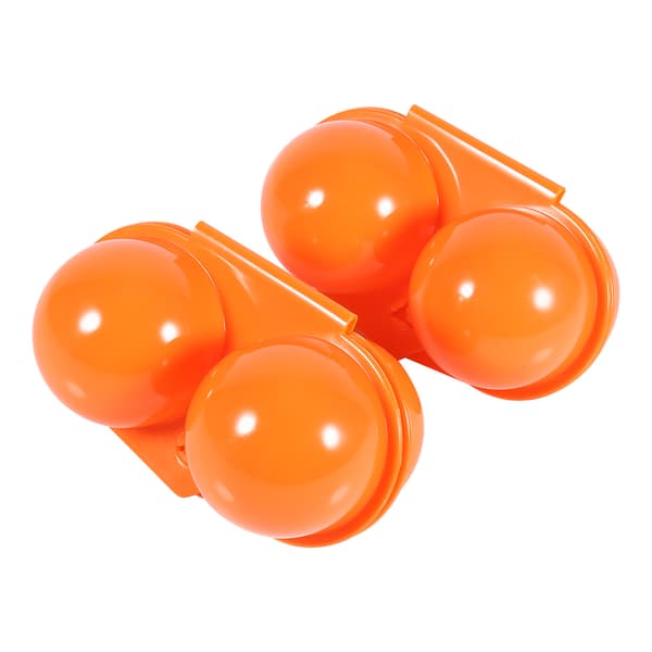2-pack äggförvaring för kök, vikbar, bärbar behållare för utomhusbruk, orange